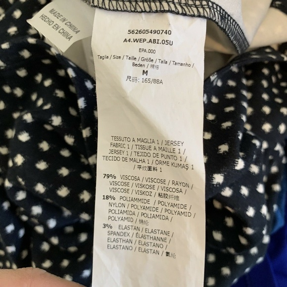 Weekend Max Mara Dress Sheath Blue Viscose Stretch - Picture 8 of 8